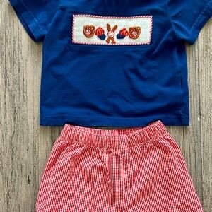 Babeeni 6 month embroidered baseball 2-piece set